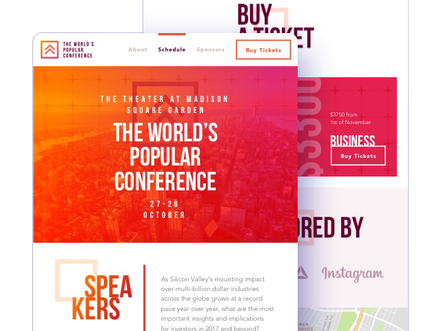 conference template screenshots