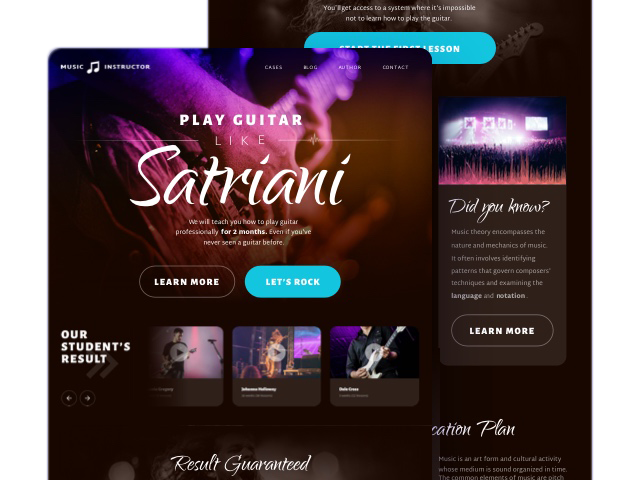 music teacher template screenshots